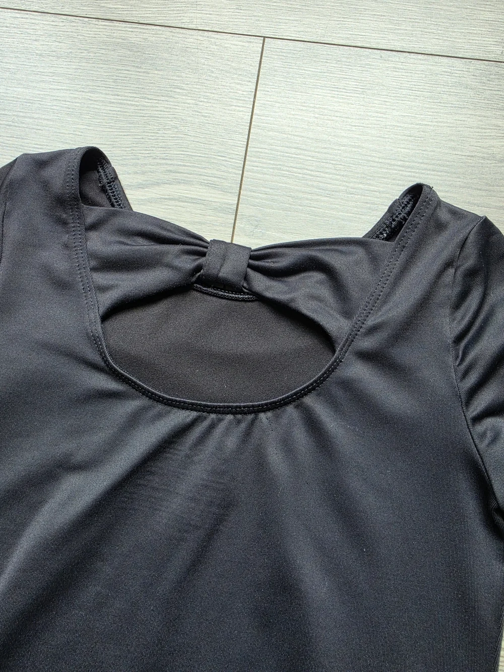 Justice Girls' Black Short Sleeve One-Piece Leotard